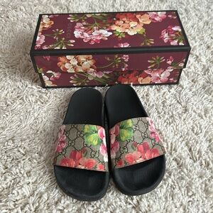 Gucci floral slides
